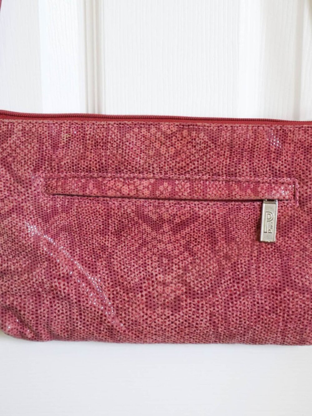 Bags by Pinky Pink Suede Snakeskin Print Purse Crossbody Bag USA Boho Y2K - Picture 7 of 10